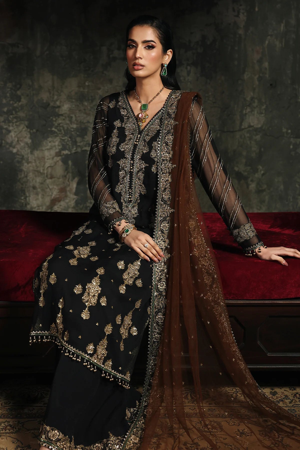 CHARIZMA AURA LUXURY CHIFFON UNSTITCHED COLLECTION'26| D4