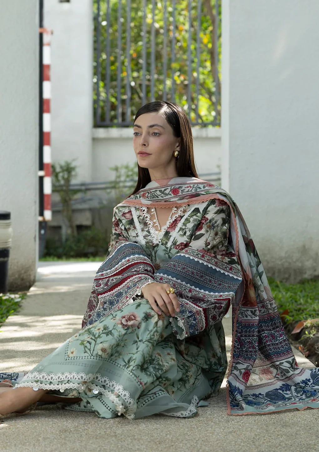 ELAF PRINTS UNSTITCHED COLLECTION'26 | EPN-6B OPALINE GARDEN