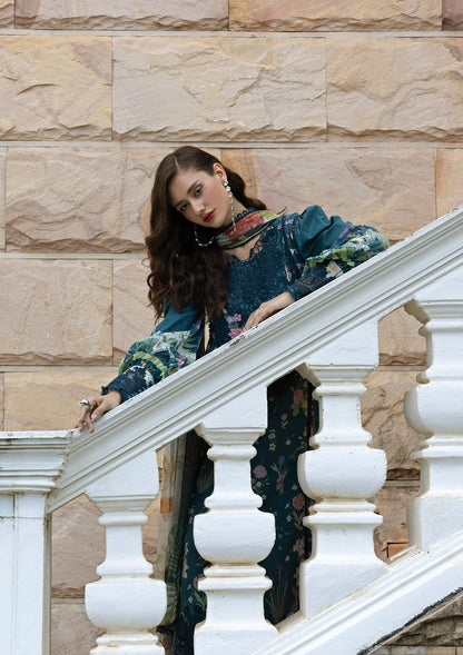 ELAF SIGNATURE EMBROIDERED UNSTITCHED'26| ESA-5A OCEANA VEIL