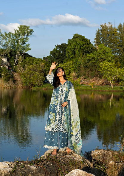 ELAF SIGNATURE EMBROIDERED UNSTITCHED'26| ESA-7B SEA ENCHANTRESS