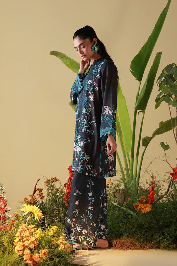 MIRHA BY SAHAR 2 PC UNSTITCHED'26 | MIDNIGHT TROPIQUE
