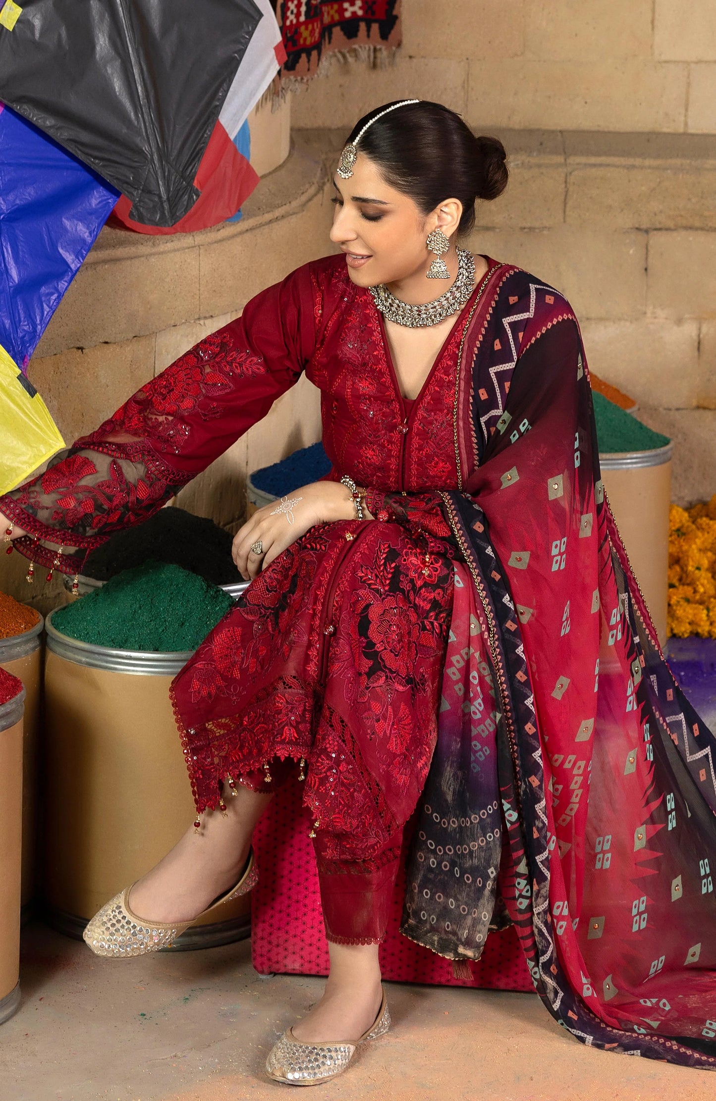 BANDHANI BY ALZOHAIB EMBROIDERED UNSTITCHED'26| D9