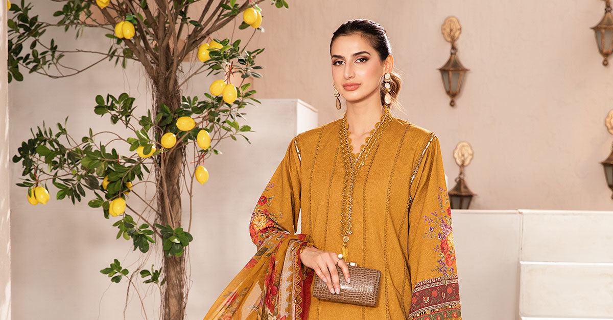 Maria B M.Print Collection 2024 – 3 Piece Unstitched Printed Suit | MPT-2202-A