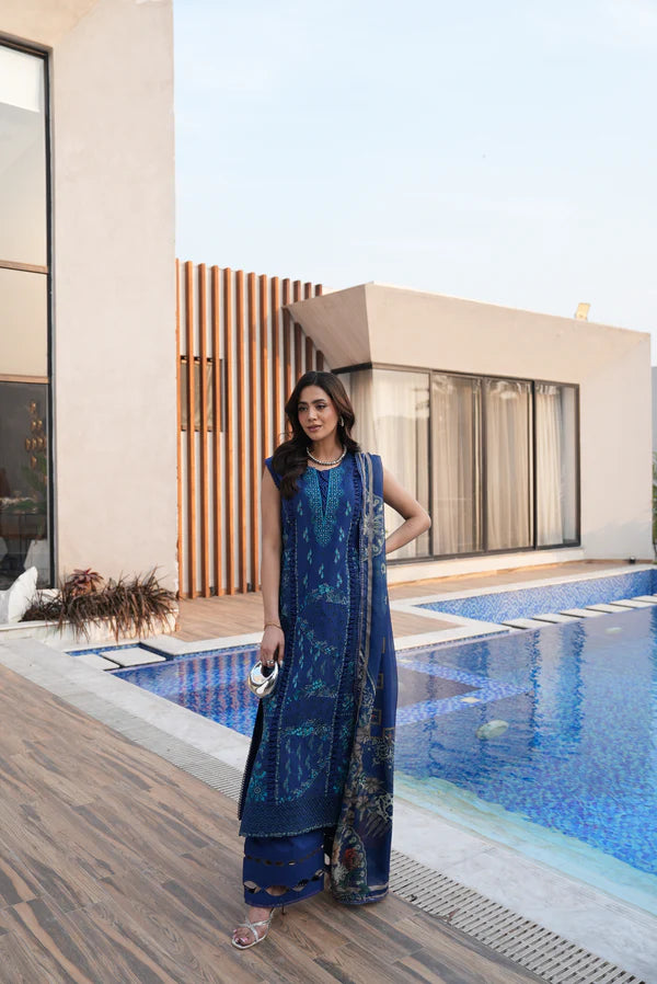 AYLIN LUXURY LAWN UNSTITCHED'26 | Midnight Iris