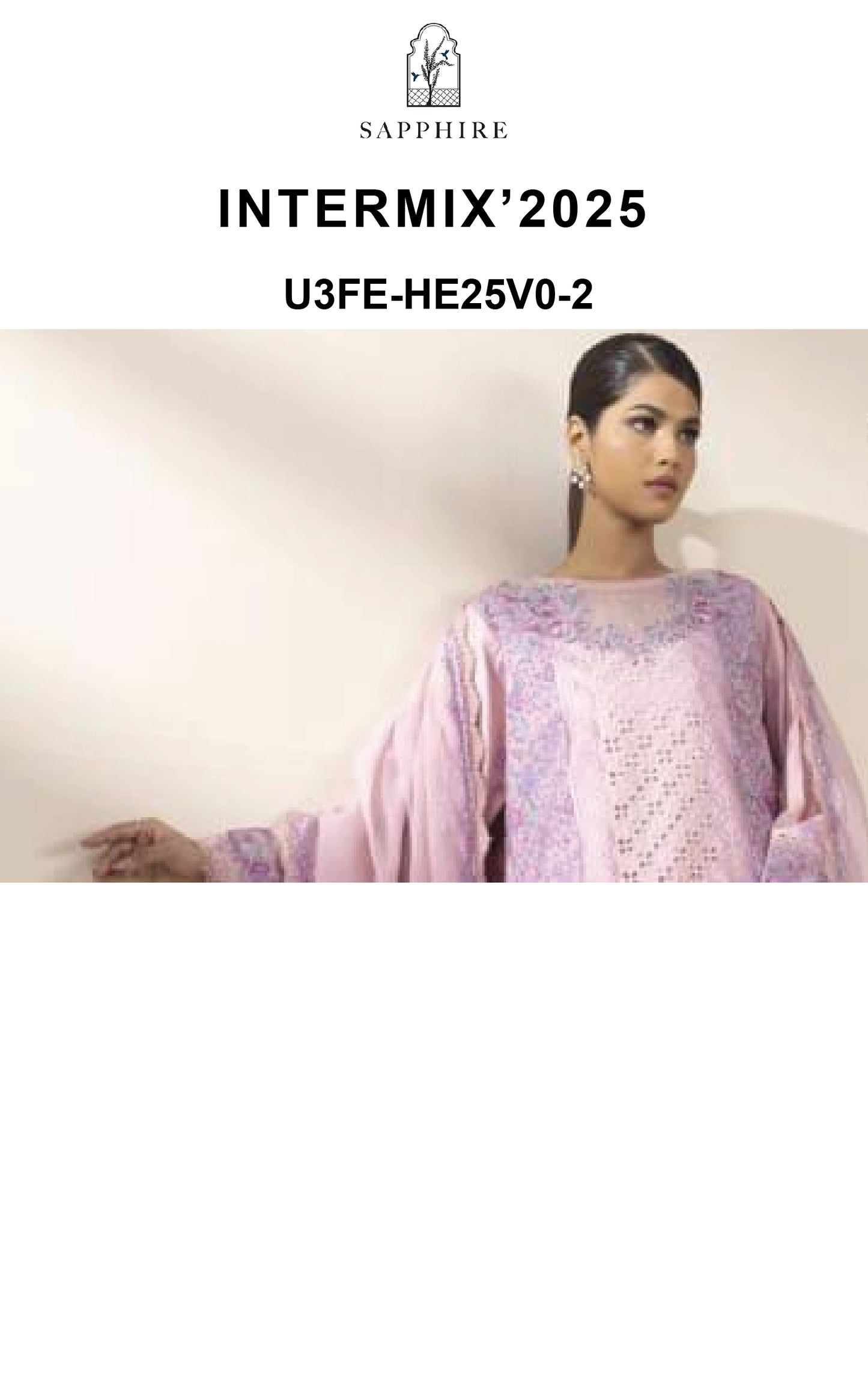 Sapphire Intermix Unstitched Lawn 25 | V0-2