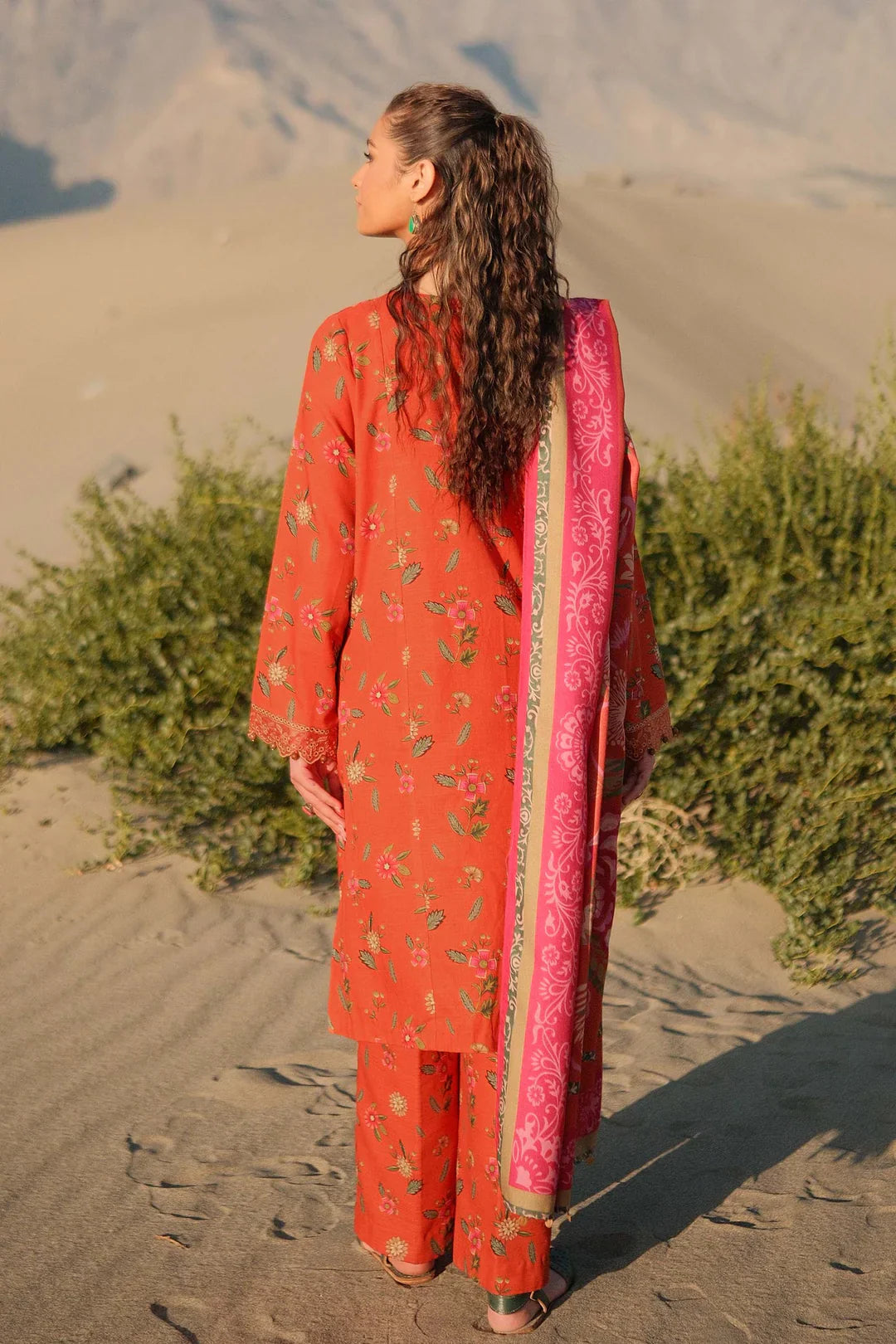 Mirage by M.Basics Unstitched Printed Linen Winter Suit | 505-B