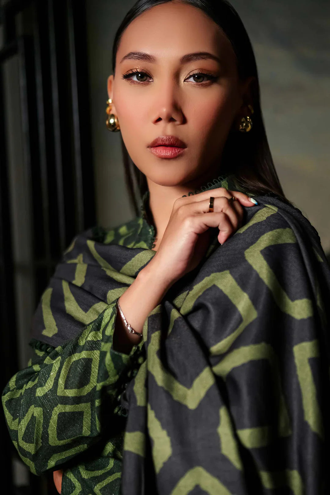 Mirage by M.Basics Unstitched Printed Linen Winter Suit | 506-A