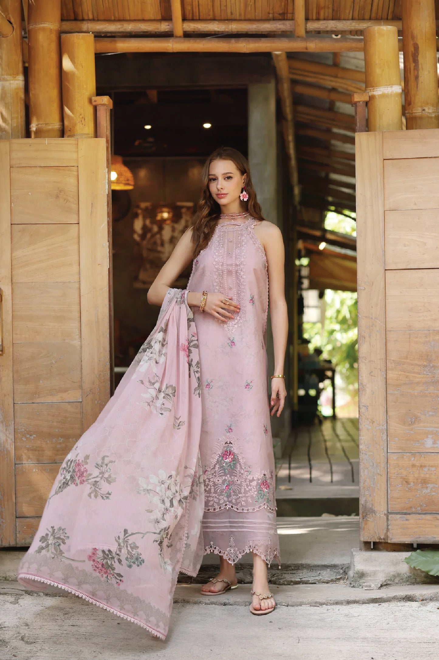 Noor Eid Unstitched Luxe Printedkari'25 | D2-B