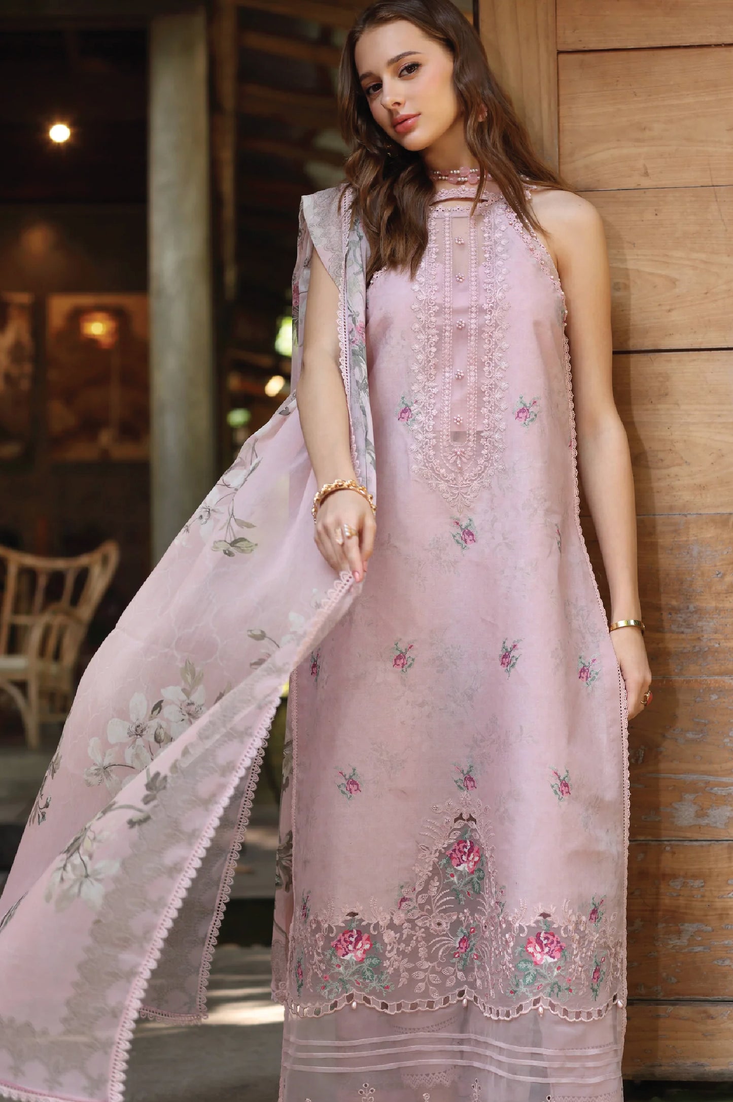 Noor Eid Unstitched Luxe Printedkari'25 | D2-B