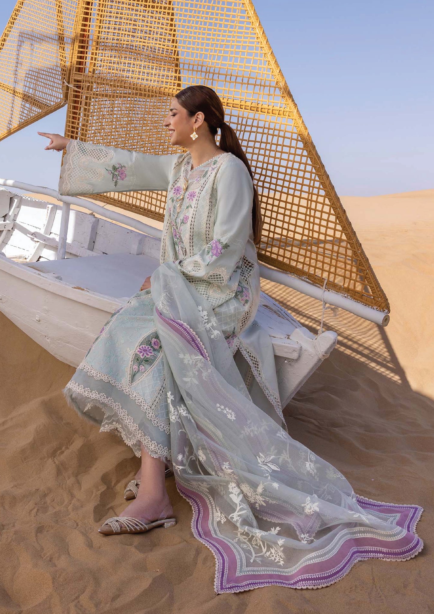Flow by Crimson Luxury Lawn 25 | POWDER BLUE