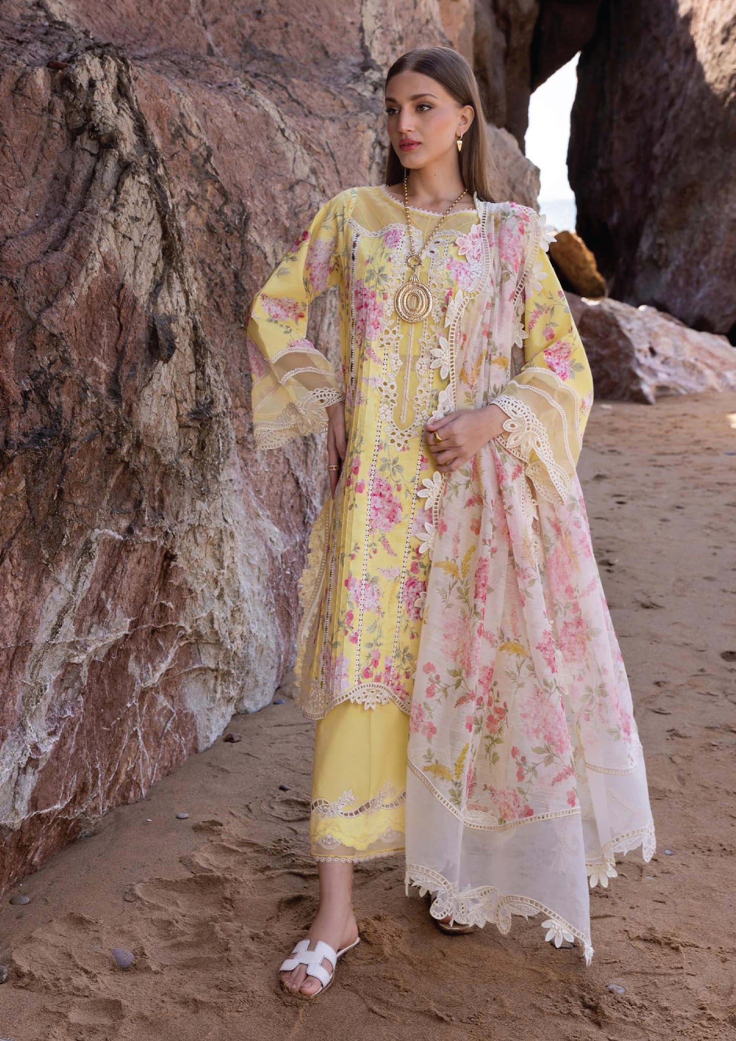 Flow by Crimson Luxury Lawn 25 | SUNFLOWER
