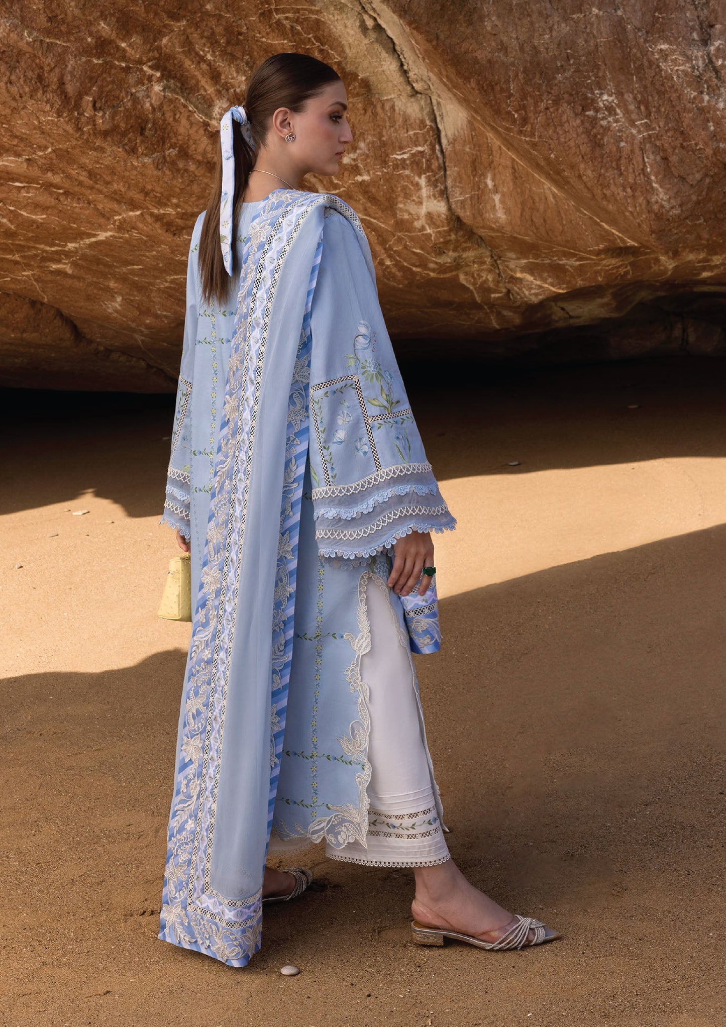 Flow by Crimson Luxury Lawn 25 | ICE BLUE
