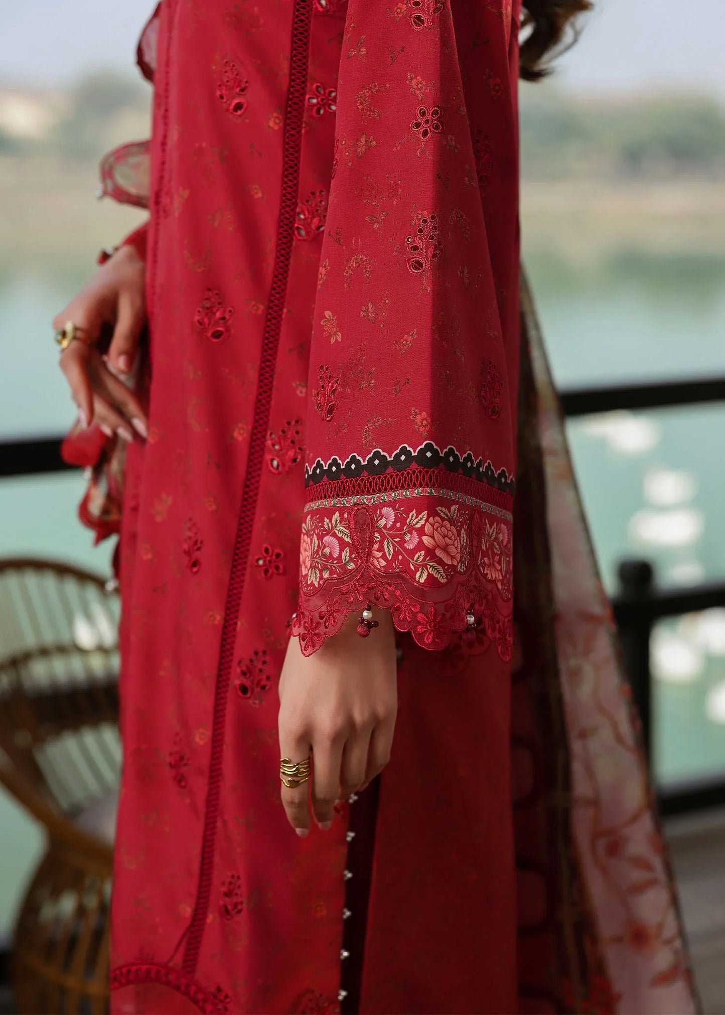 SARDINIA FESTIVE LUXURY LAWN UNSTITCHED'26| Poppy