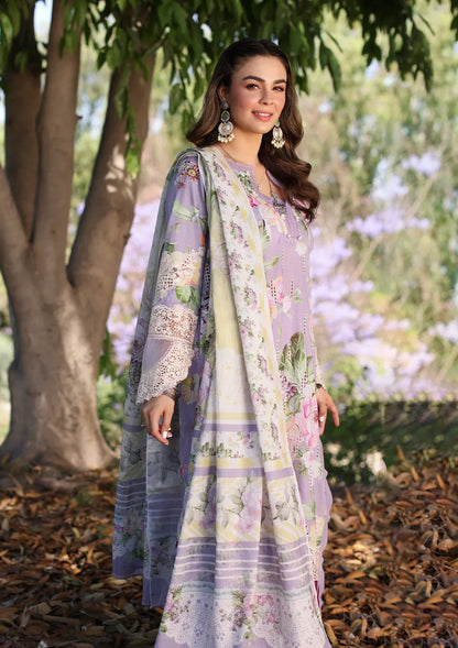 ELAF PRINT CHIKANKARI Collection 2024 – ECK-03A LILAC L’AMOUR