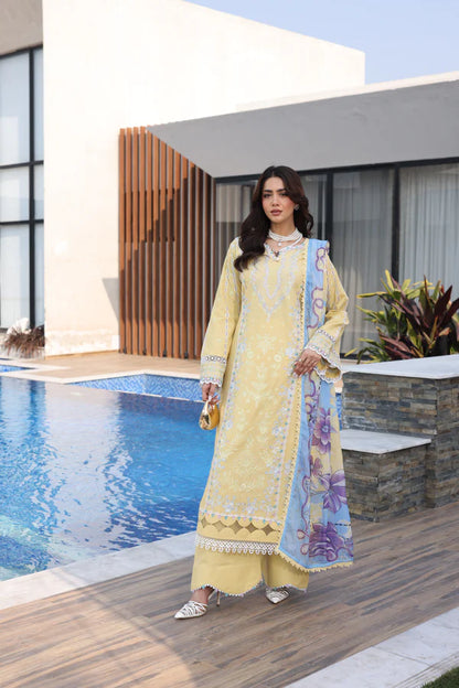 AYLIN LUXURY LAWN UNSTITCHED'26 | Vanilla Daisy