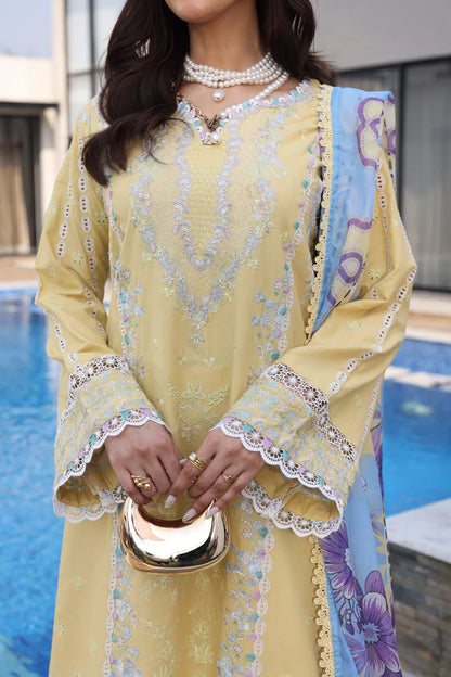 AYLIN LUXURY LAWN UNSTITCHED'26 | Vanilla Daisy