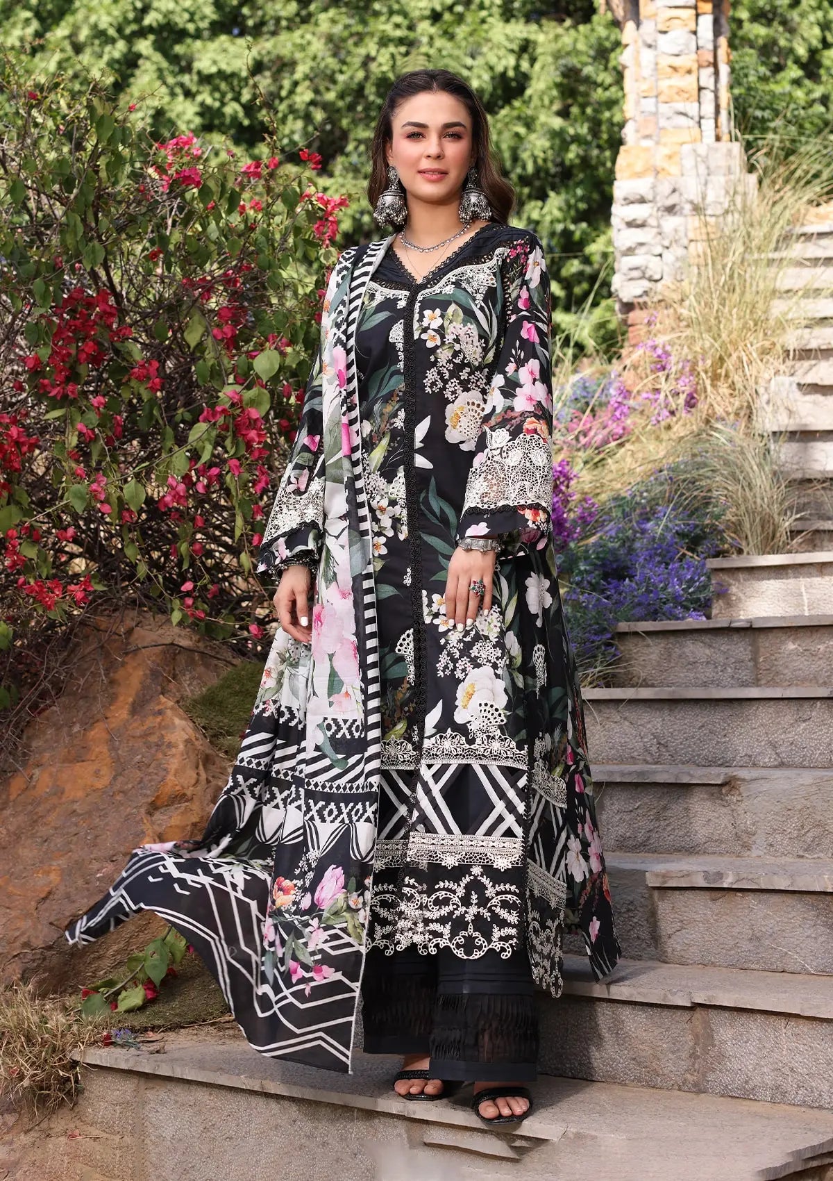 ELAF PRINT CHIKANKAR Collection 2024 – ECK-02A NOIREE