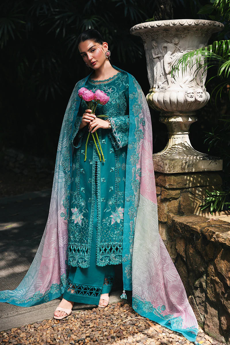 QALAMKAR QLINE LAWN DROP-1 UNSTITCHED'26 | SAPPHIRE