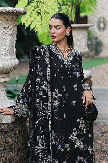 QALAMKAR QLINE LAWN DROP-1 UNSTITCHED'26 | OBSIDIAN