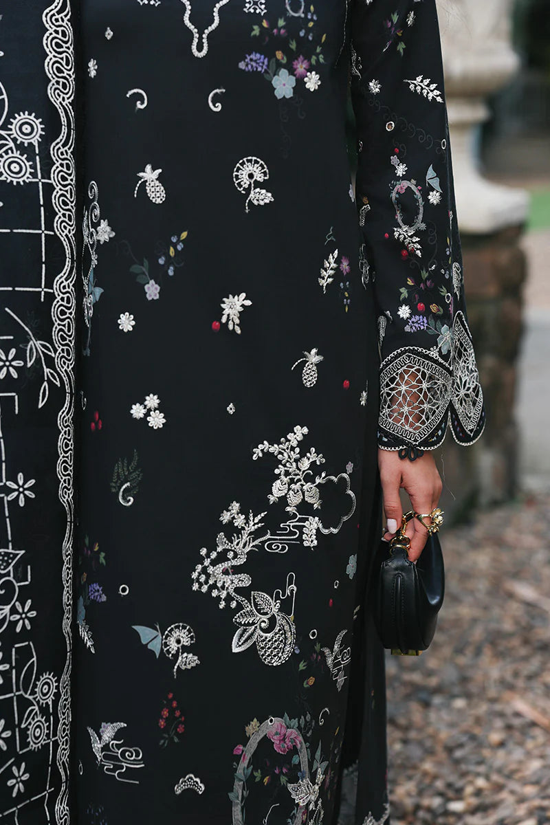 QALAMKAR QLINE LAWN DROP-1 UNSTITCHED'26 | OBSIDIAN