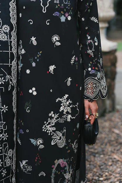 QALAMKAR QLINE LAWN DROP-1 UNSTITCHED'26 | OBSIDIAN