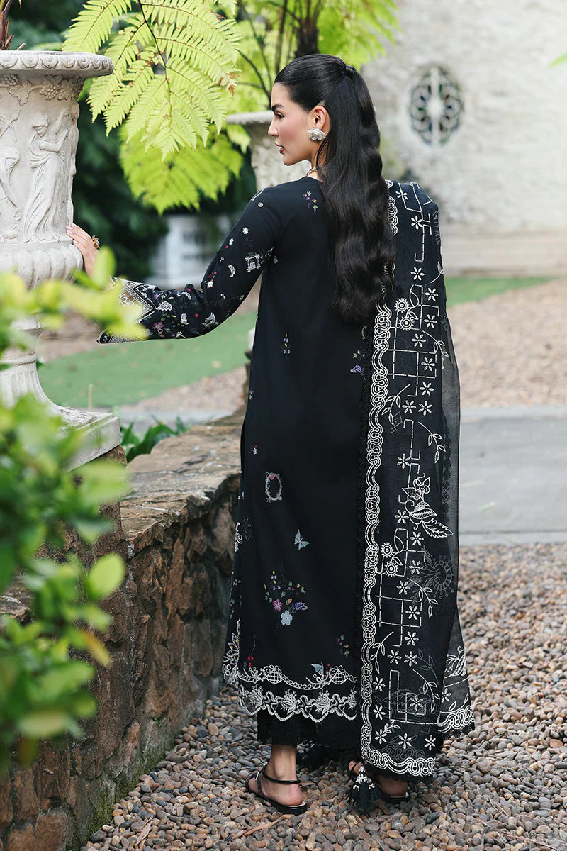 QALAMKAR QLINE LAWN DROP-1 UNSTITCHED'26 | OBSIDIAN