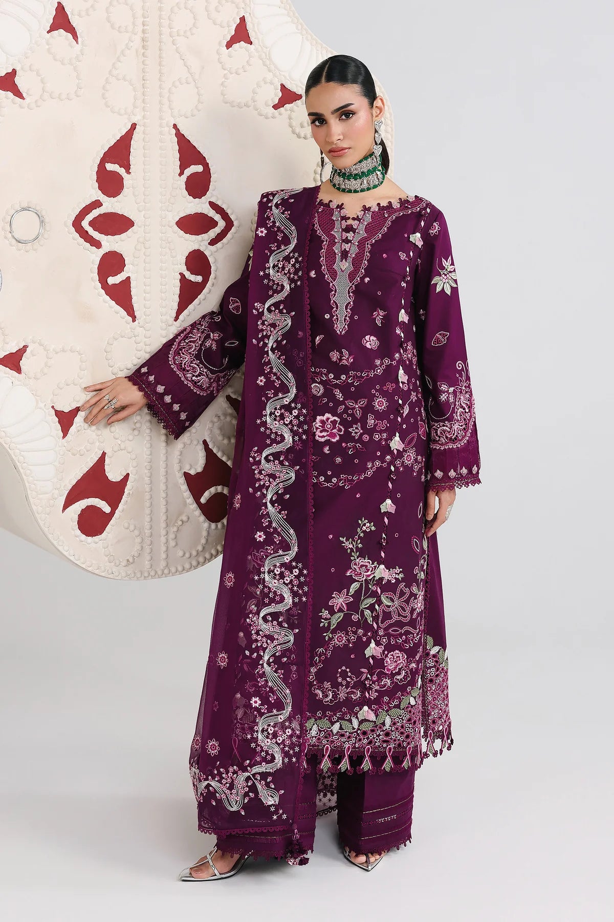 QALAMKAR FESTIVE LAWN UNSTITCHED '26 - QFL-10 (TRESA)