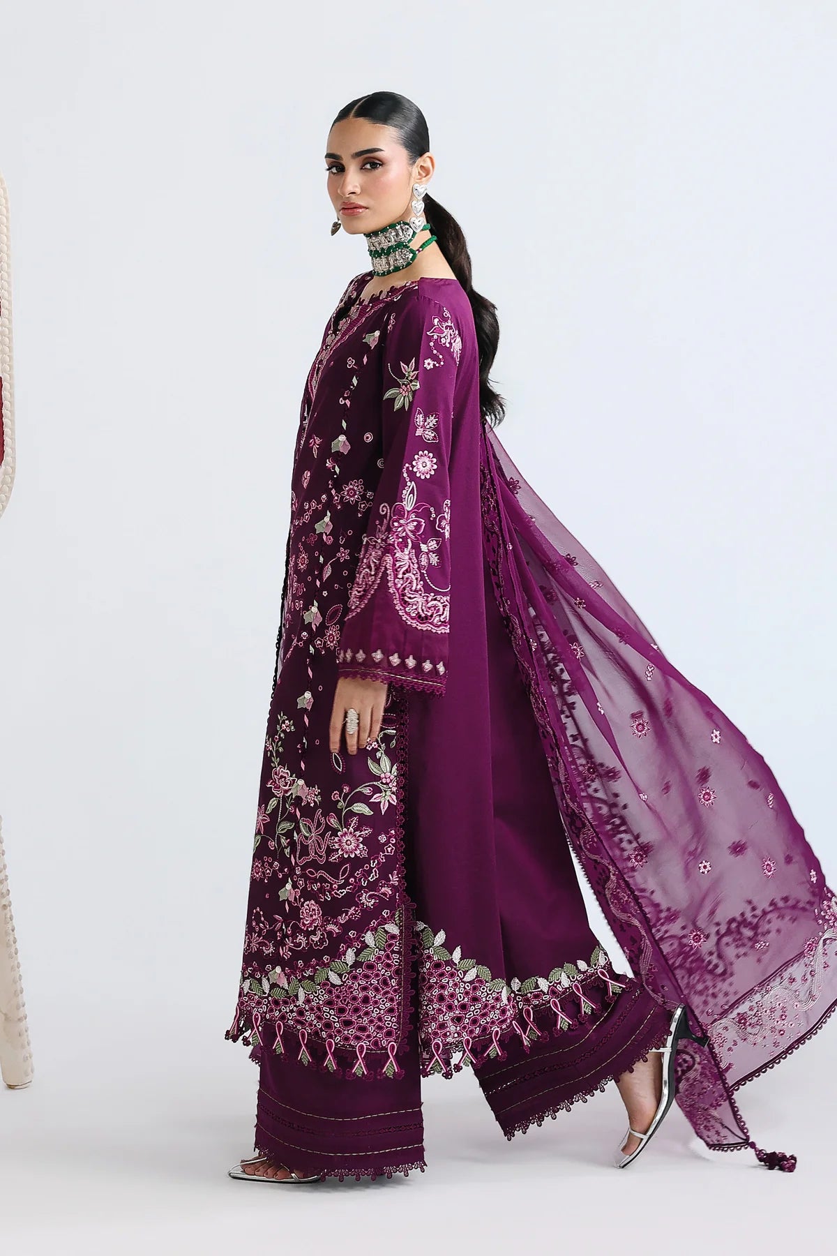 QALAMKAR FESTIVE LAWN UNSTITCHED '26 - QFL-10 (TRESA)
