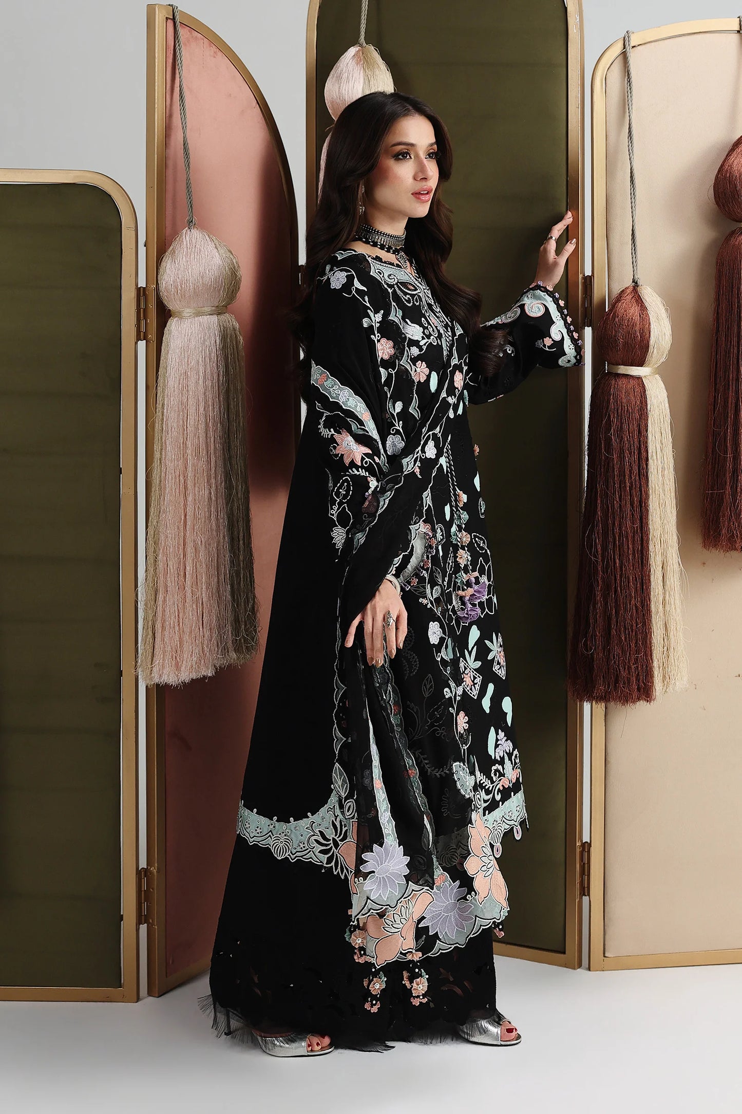 QALAMKAR FESTIVE LAWN UNSTITCHED '26 - QFL-12 (REHA)