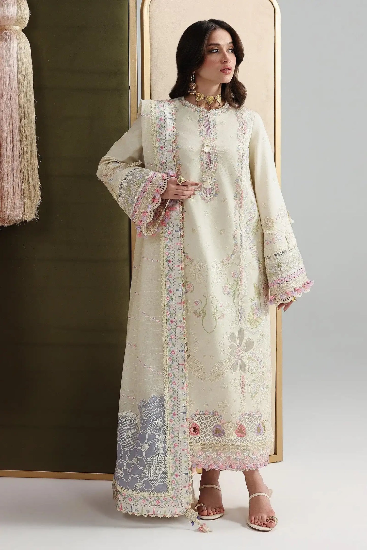 MUSHQ SOLACE OMBRE CHIKANKARI UNSTITCHED - ELMA QFL-01