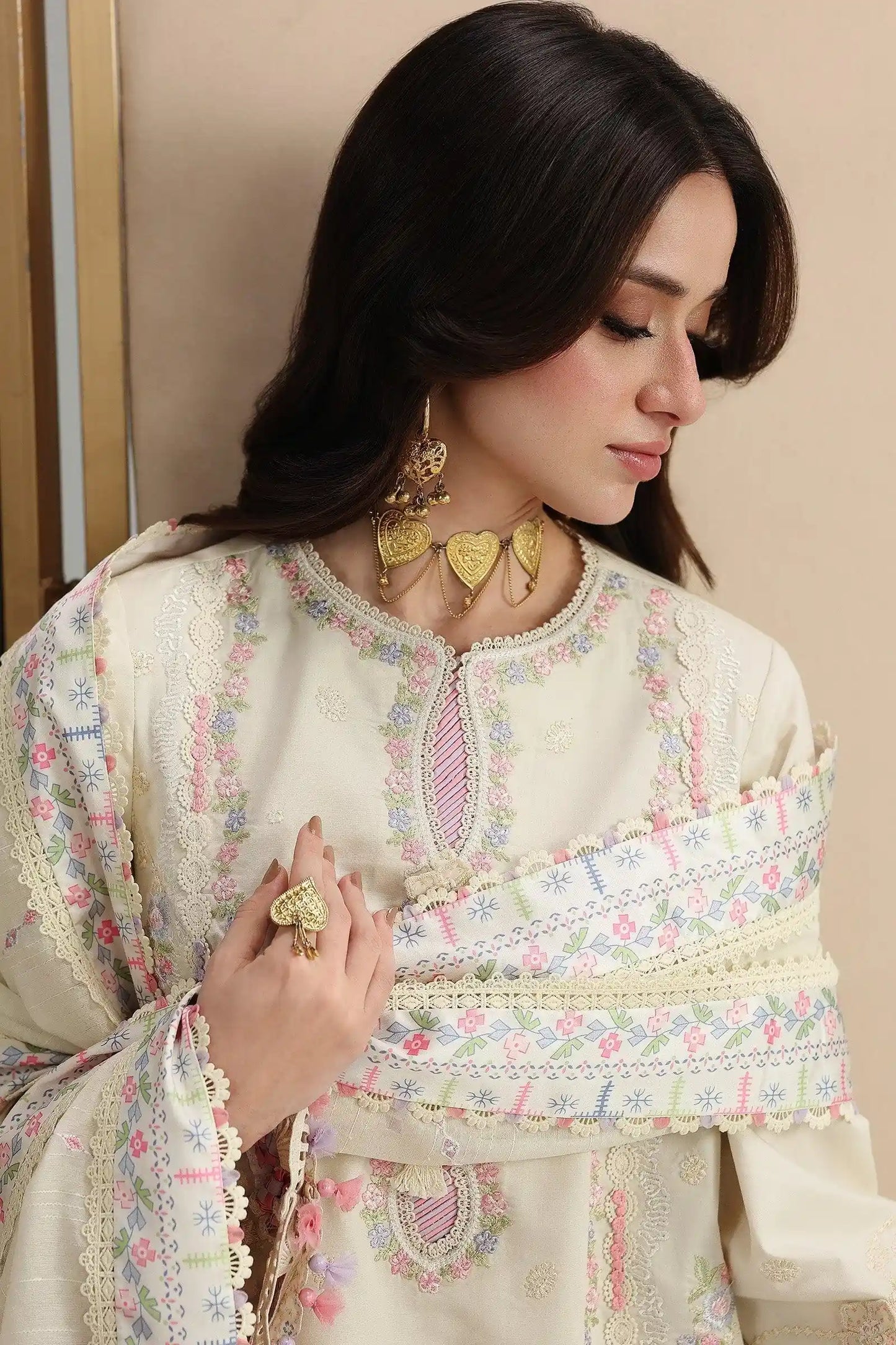 MUSHQ SOLACE OMBRE CHIKANKARI UNSTITCHED - ELMA QFL-01