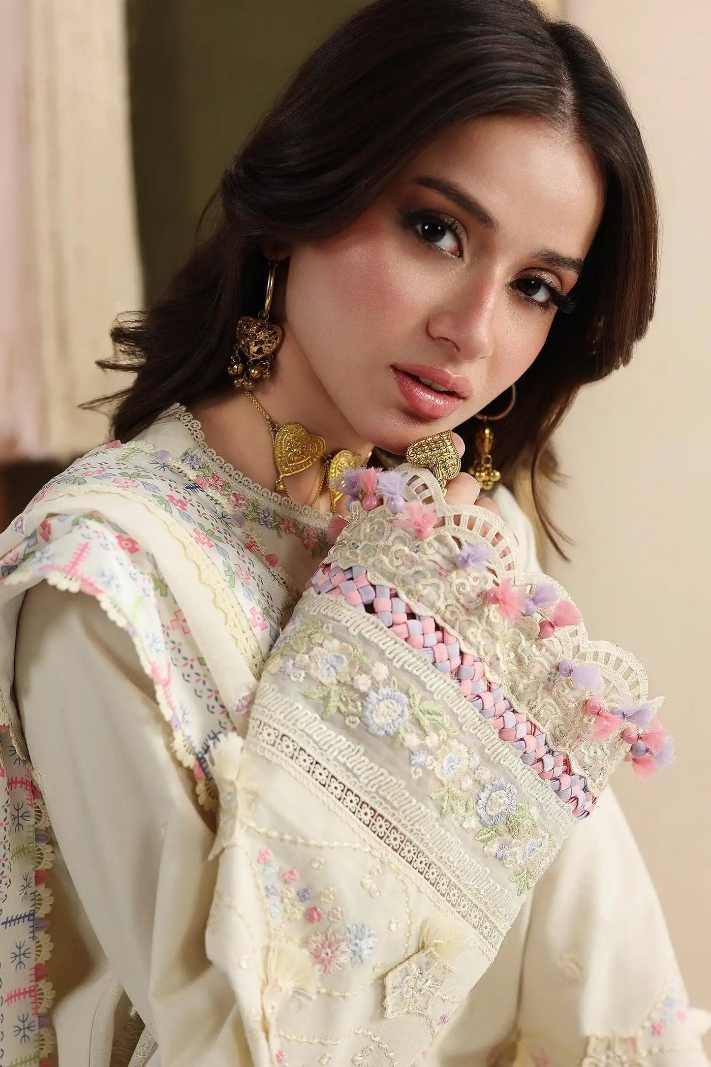 MUSHQ SOLACE OMBRE CHIKANKARI UNSTITCHED - ELMA QFL-01