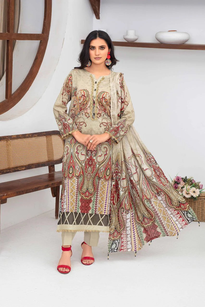FABIHA VOL-1 BY FEROZA UNSTITCHED'26 | D1