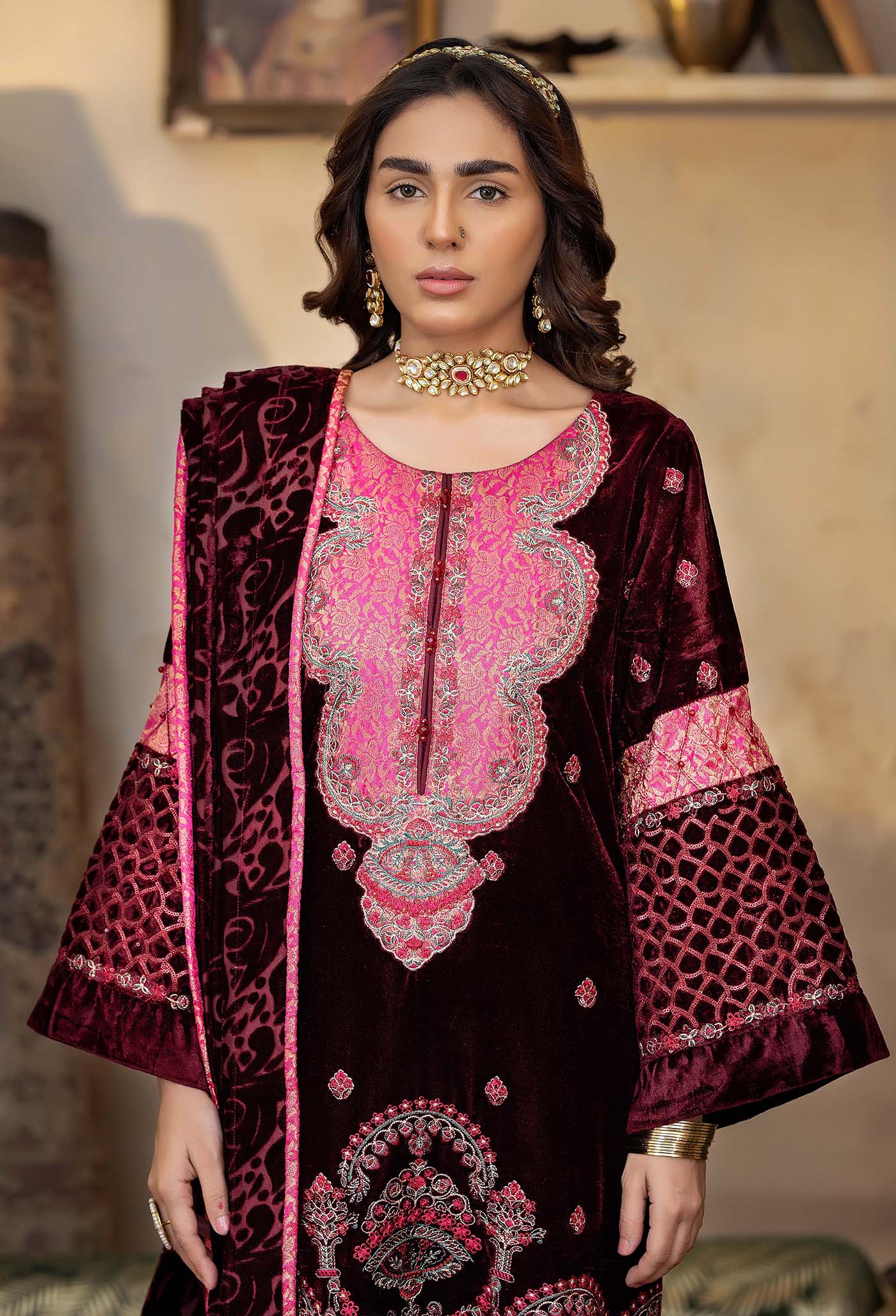 Adan's Libas Plachi Velvet Winter Collection 2024 – Plachi 4442