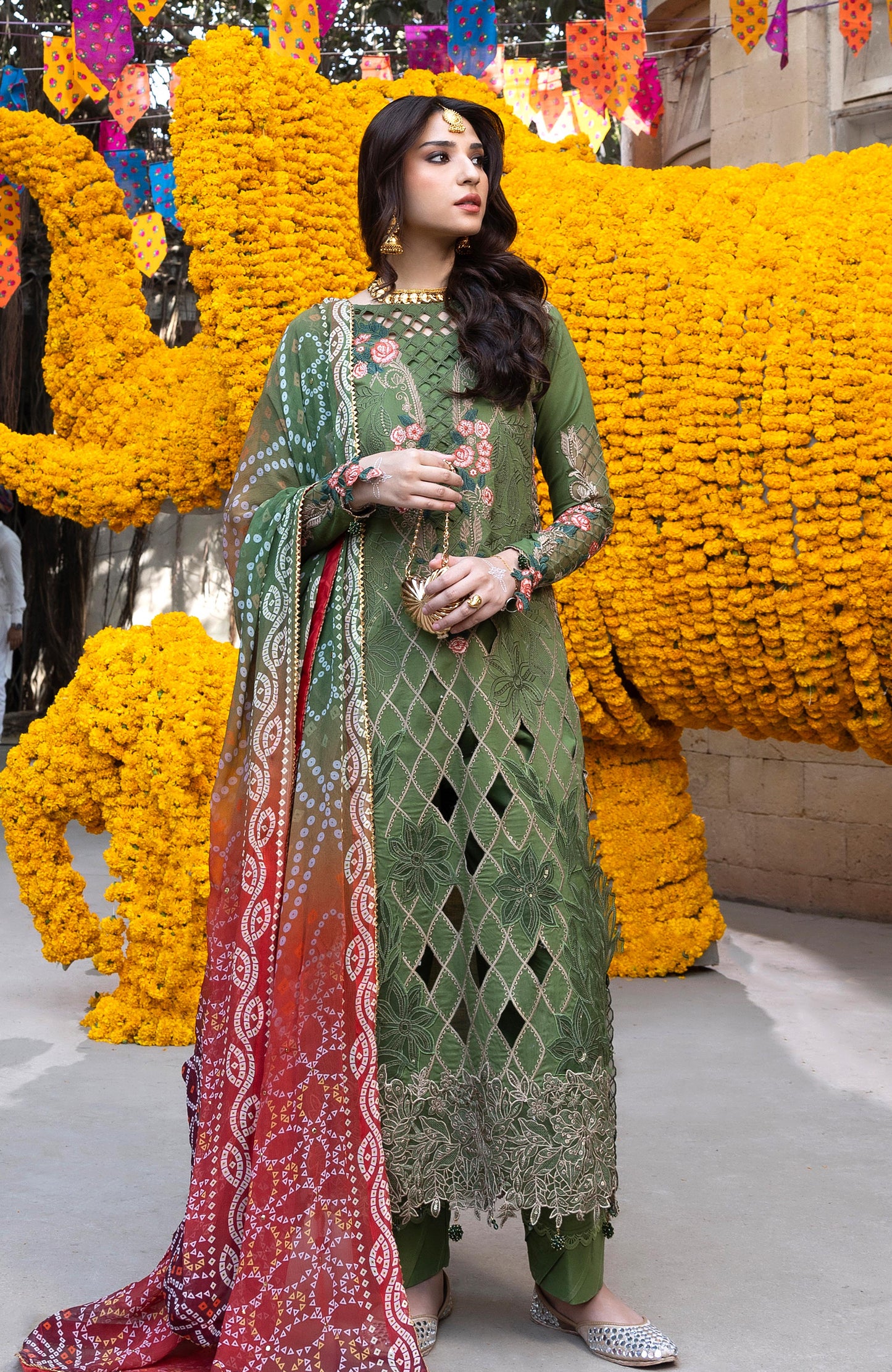 BANDHANI BY ALZOHAIB EMBROIDERED UNSTITCHED'26| D1