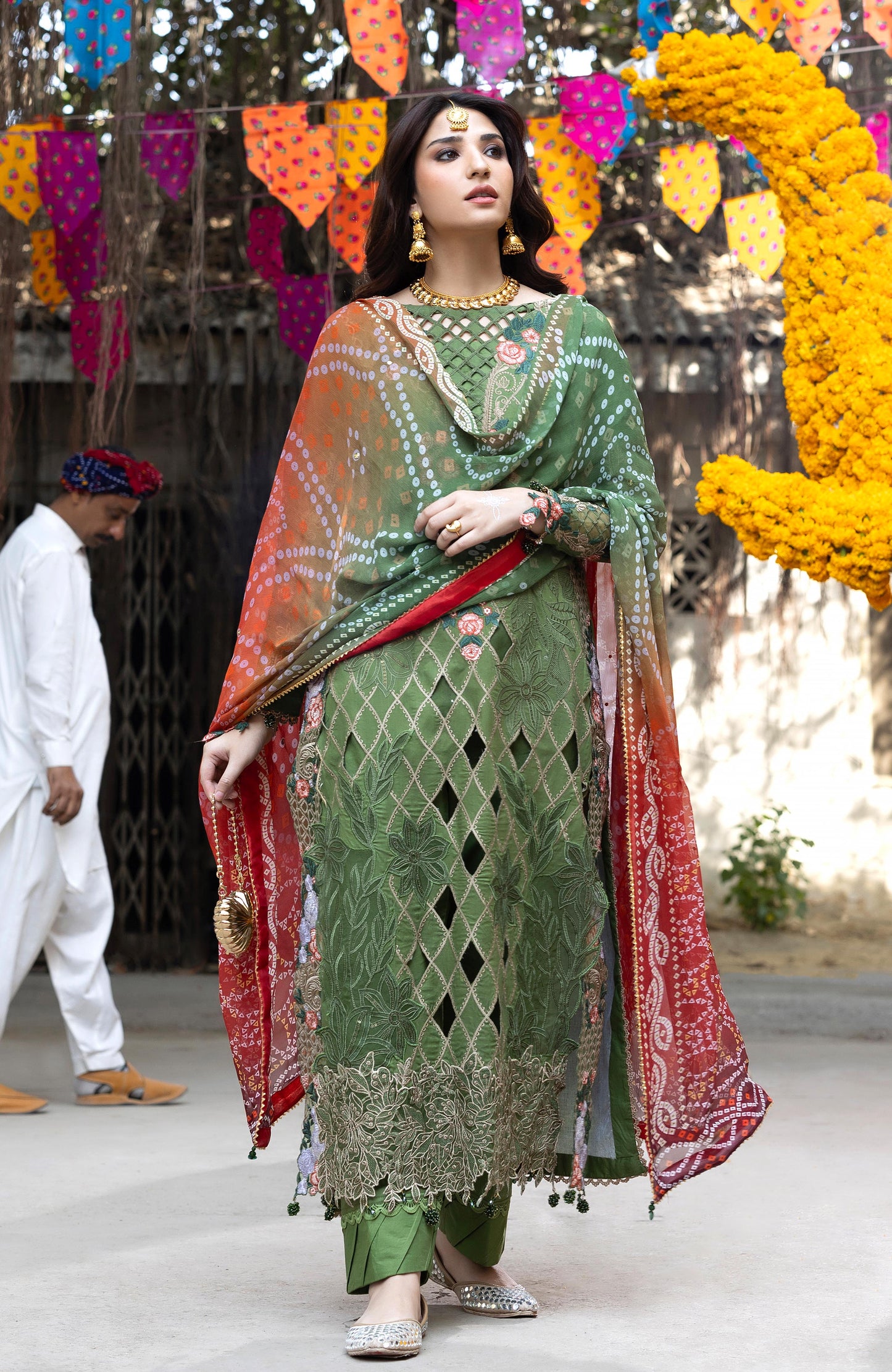 BANDHANI BY ALZOHAIB EMBROIDERED UNSTITCHED'26| D1
