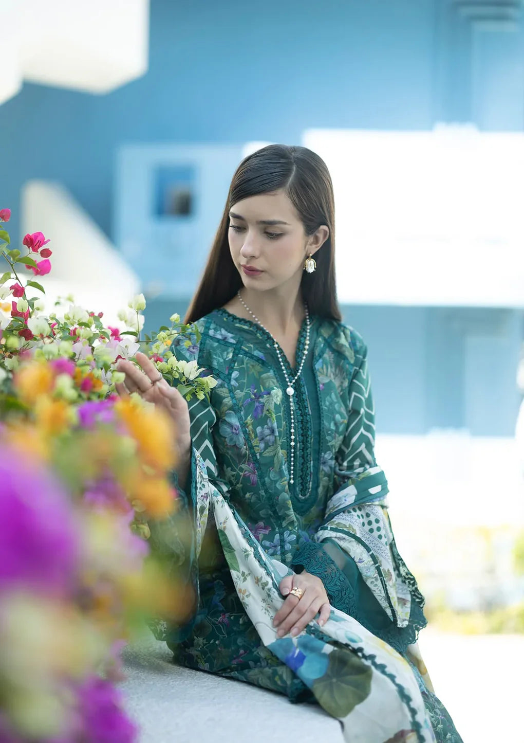 ELAF PRINTS UNSTITCHED COLLECTION'26 | EPN-9A PEACOCK