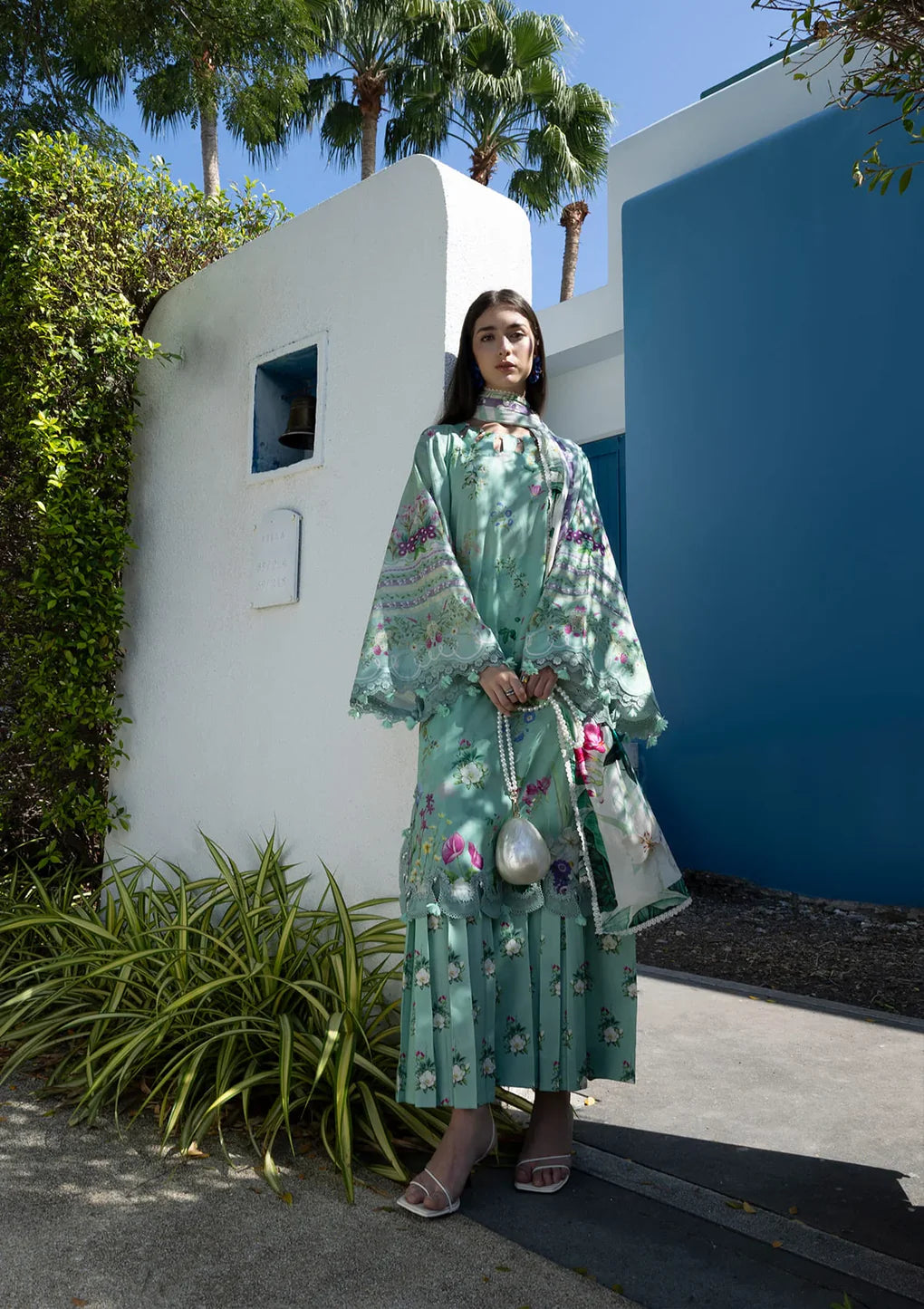 ELAF PRINTS UNSTITCHED COLLECTION'26 | EPN-7A TEAL ME