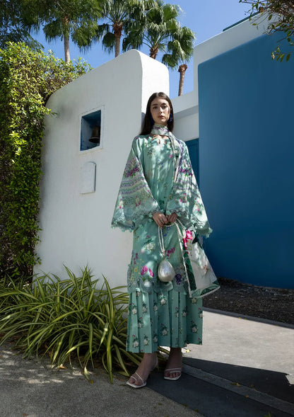 ELAF PRINTS UNSTITCHED COLLECTION'26 | EPN-7A TEAL ME
