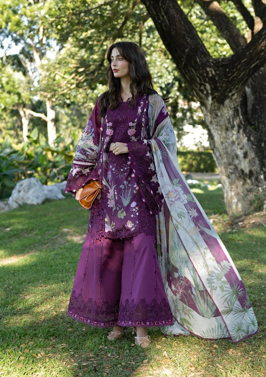 ELAF SIGNATURE EMBROIDERED UNSTITCHED'26| ESA-5B DARLING PLUM