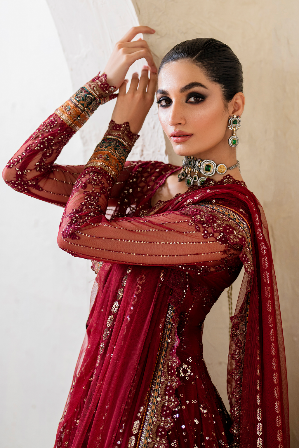 Iznik Formal Wear Collection 2024 – CC-49 Embroidered Net