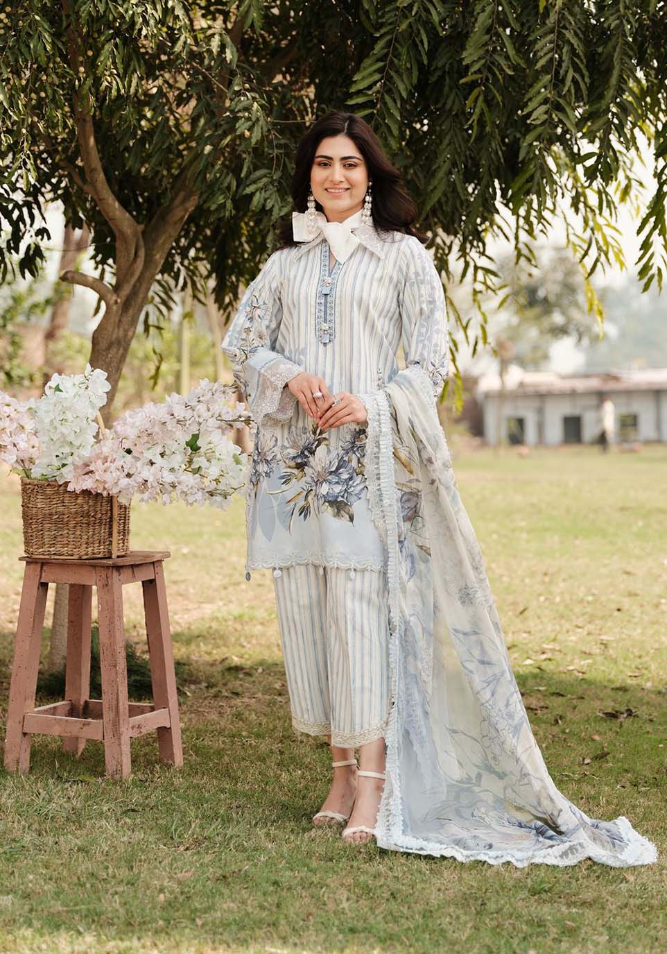 ZARQASH LUXE LAWN UNSTITCHED 2024 Collection 2024 – ZQ 15