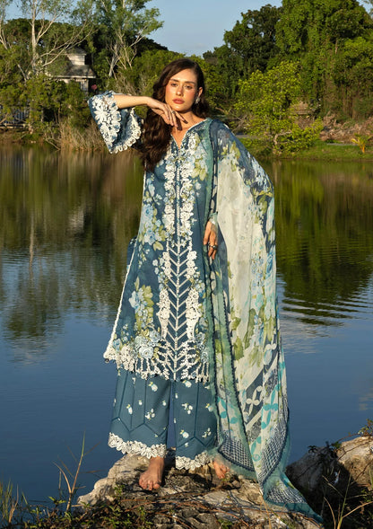 ELAF SIGNATURE EMBROIDERED UNSTITCHED'26| ESA-7B SEA ENCHANTRESS