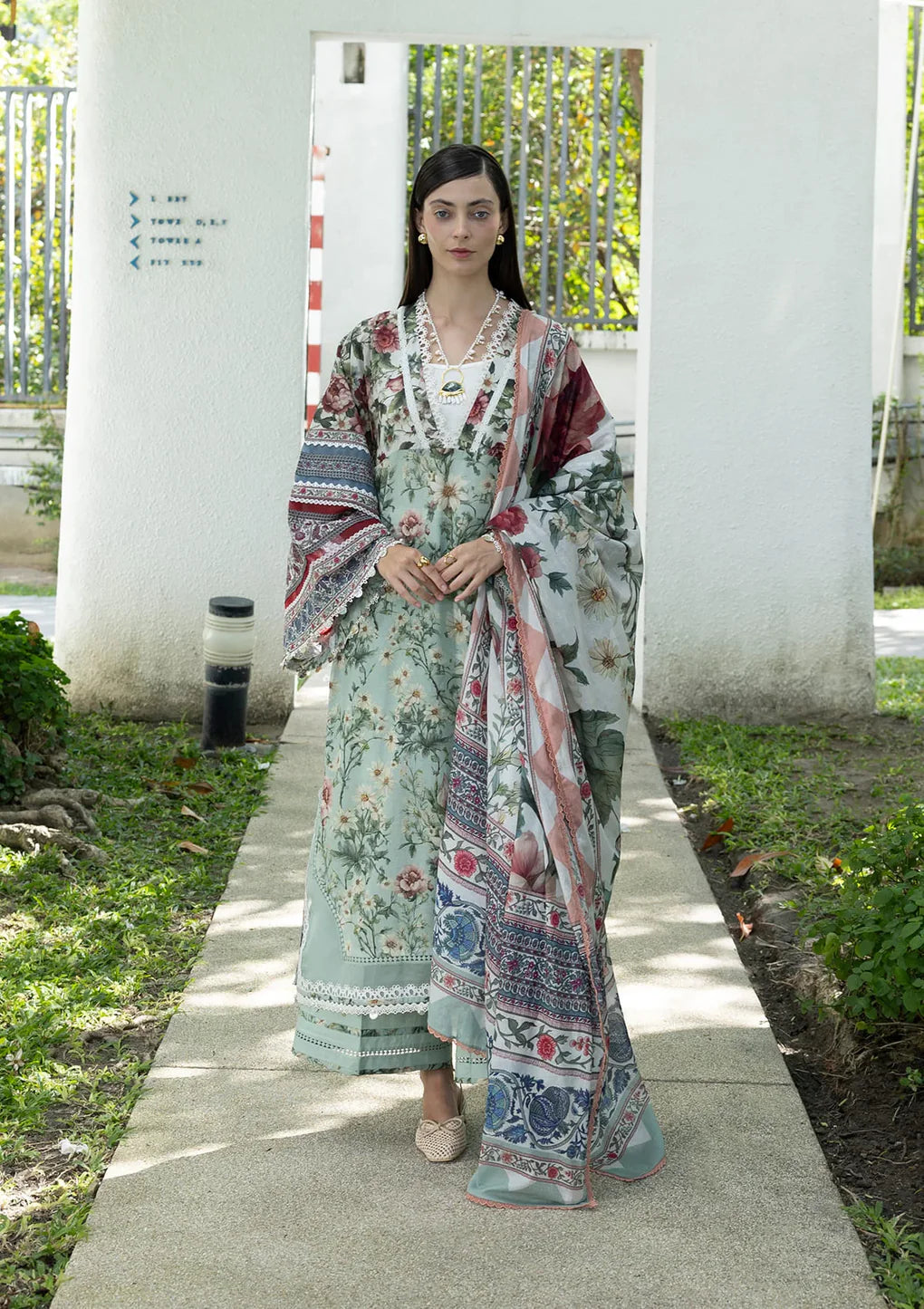 ELAF PRINTS UNSTITCHED COLLECTION'26 | EPN-6B OPALINE GARDEN