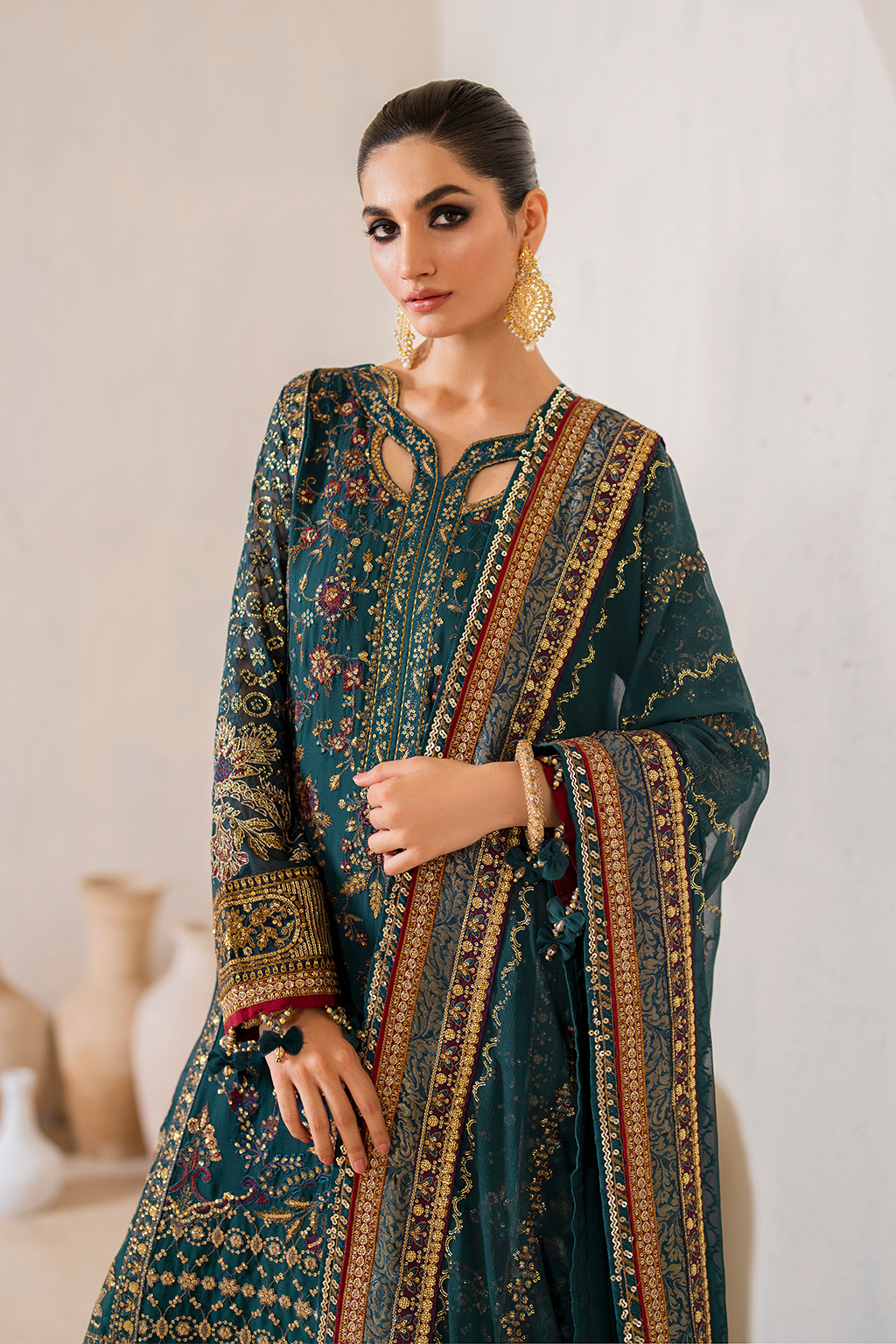 Iznik Formal Wear Collection 2024 – CC-46 Embroidered Chiffon