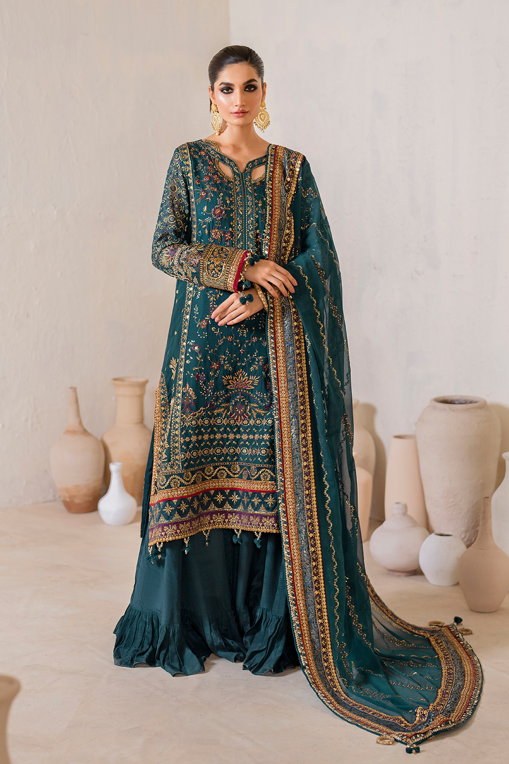 Iznik Formal Wear Collection 2024 – CC-46 Embroidered Chiffon