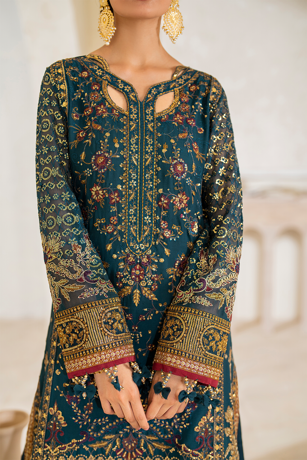 Iznik Formal Wear Collection 2024 – CC-46 Embroidered Chiffon