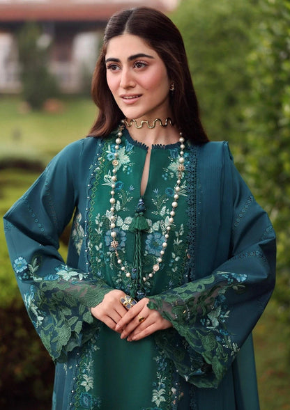 SARDINIA EMB LAWN EID EDIT'26 UNSTITCHED - HILLSIDE TEAL 1708