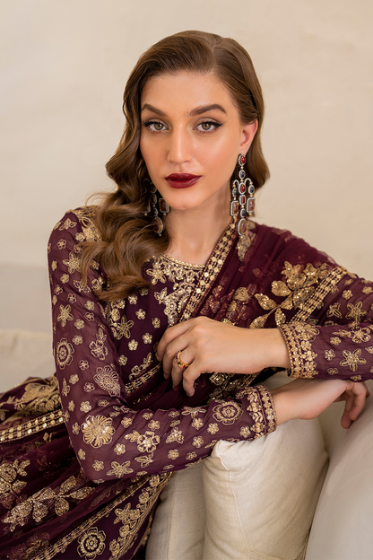 Iznik Formal Wear Collection 2024 – CC-42 Embroidered Chiffon