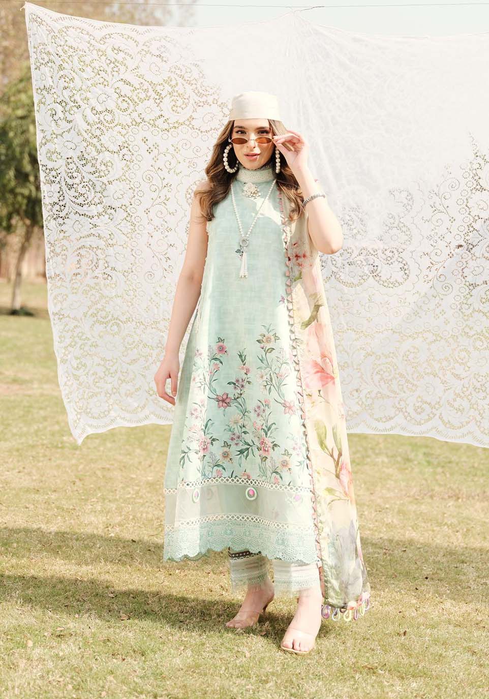 ZARQASH LUXE LAWN UNSTITCHED 2024 Collection 2024 – ZQ 8